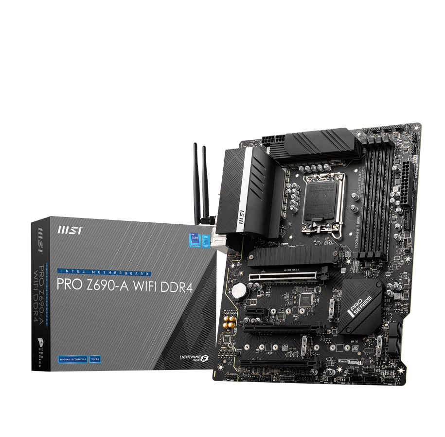 Bundkort - MSI PRO Z690-A WIFI DDR4 Bundkort - Intel Z690 - Intel LGA1700 - DDR4 RAM - ATX - PRO Z690-A WIFI DDR4
