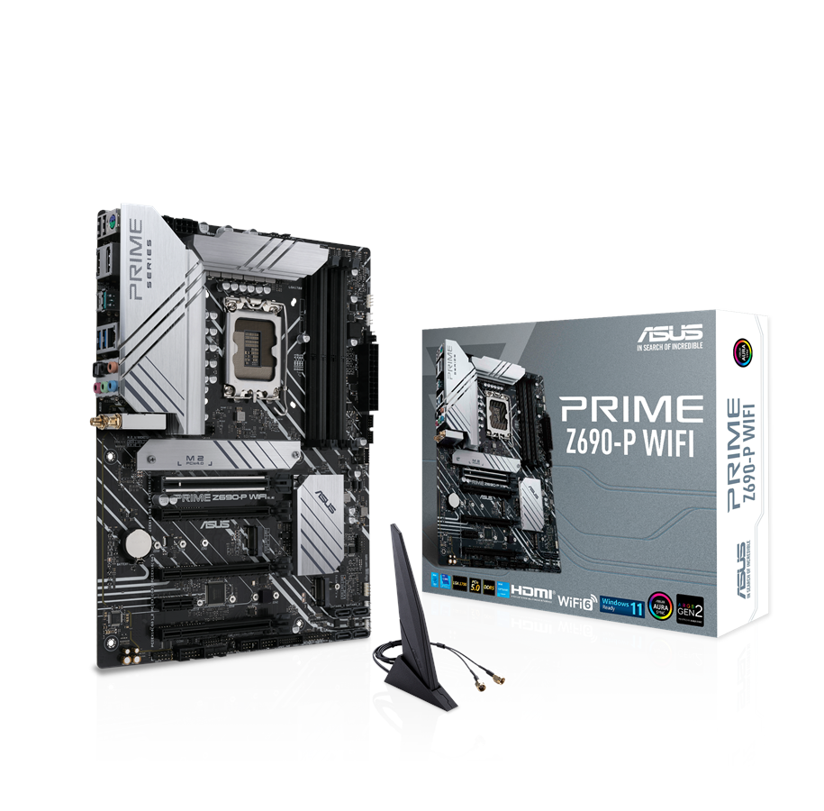 Bundkort - ASUS PRIME Z690-P WIFI Bundkort - Intel Z690 - Intel LGA1700 socket - DDR5 RAM - ATX - 90MB1A90-M0EAY0