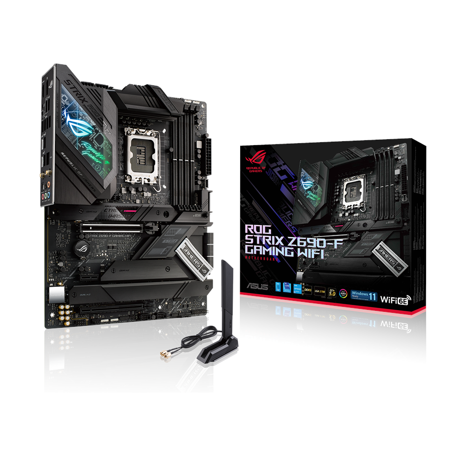 Bundkort - ASUS ROG STRIX Z690-F GAMING WIFI Bundkort - Intel Z690 - Intel LGA1700 socket - DDR5 RAM - ATX - 90MB18M0-M0EAY0