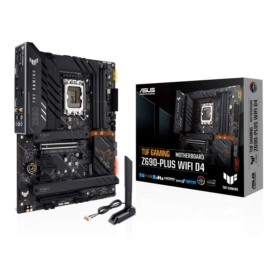Bundkort - ASUS TUF GAMING Z690-PLUS WIFI D4 Bundkort - Intel Z690 - Intel LGA1700 socket - DDR4 RAM - ATX - 90MB18V0-M0EAY0