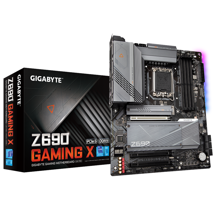 Bundkort - GIGABYTE Z690 GAMING X Bundkort - Intel Z690 - Intel LGA1700 socket - DDR5 RAM - ATX - Z690 GAMING X