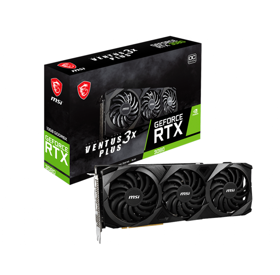 Grafikkort - MSI GeForce RTX 3080 VENTUS 3X PLUS OC LHR - 10GB GDDR6X RAM - Grafikkort - RTX 3080 VENTUS 3X PLUS 10G OC LHR