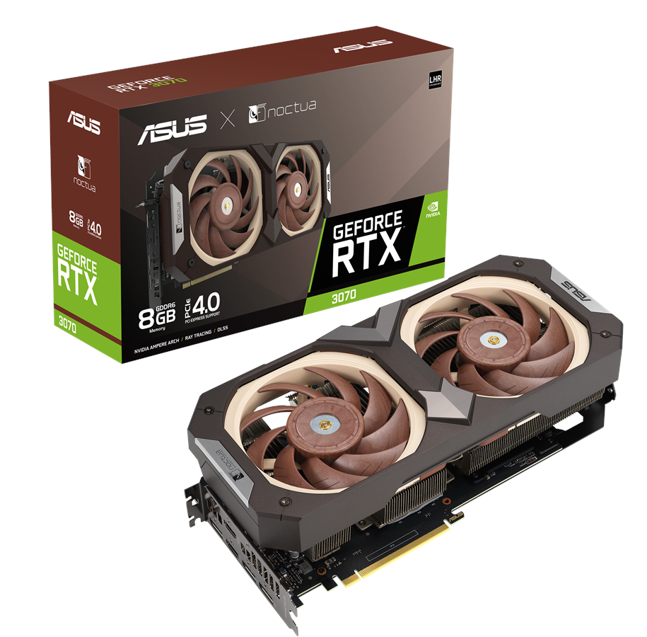 Grafikkort - ASUS GeForce RTX 3070 Noctua LHR - 8GB GDDR6 RAM - Grafikkort - 90YV0FQR-M0NA00