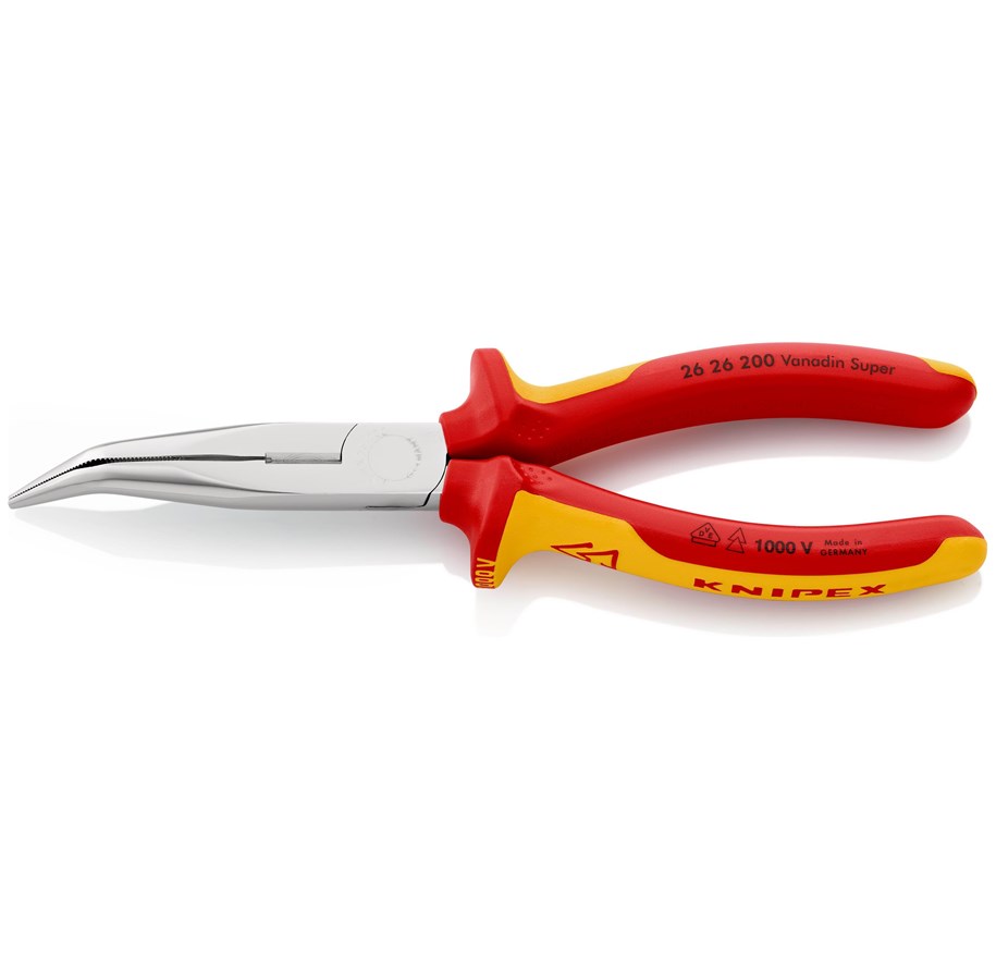 Håndværktøj  - KNIPEX Fladrundtang med skær - 26 26 200 SB