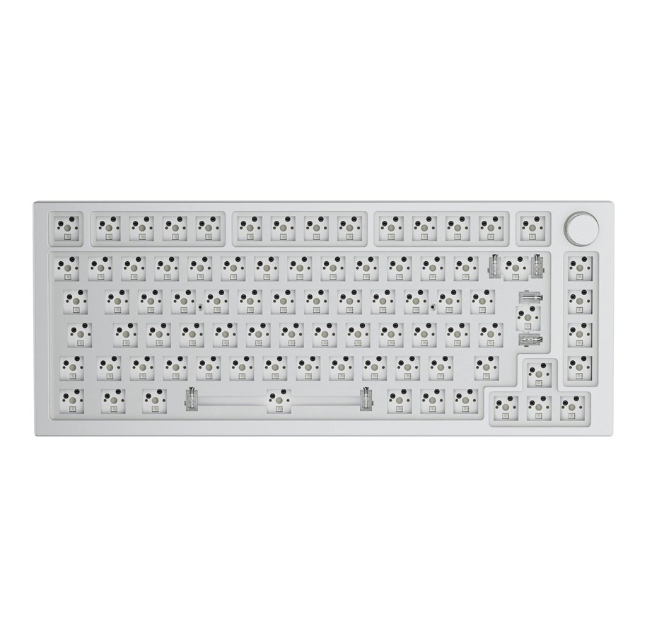 Tastatur - Glorious GMMK PRO 75% Barebone - ISO - White Ice - Gaming Tastatur - Uden Numpad - Universal - Hvid - GLO-GMMK-P75-RGB-ISO-W