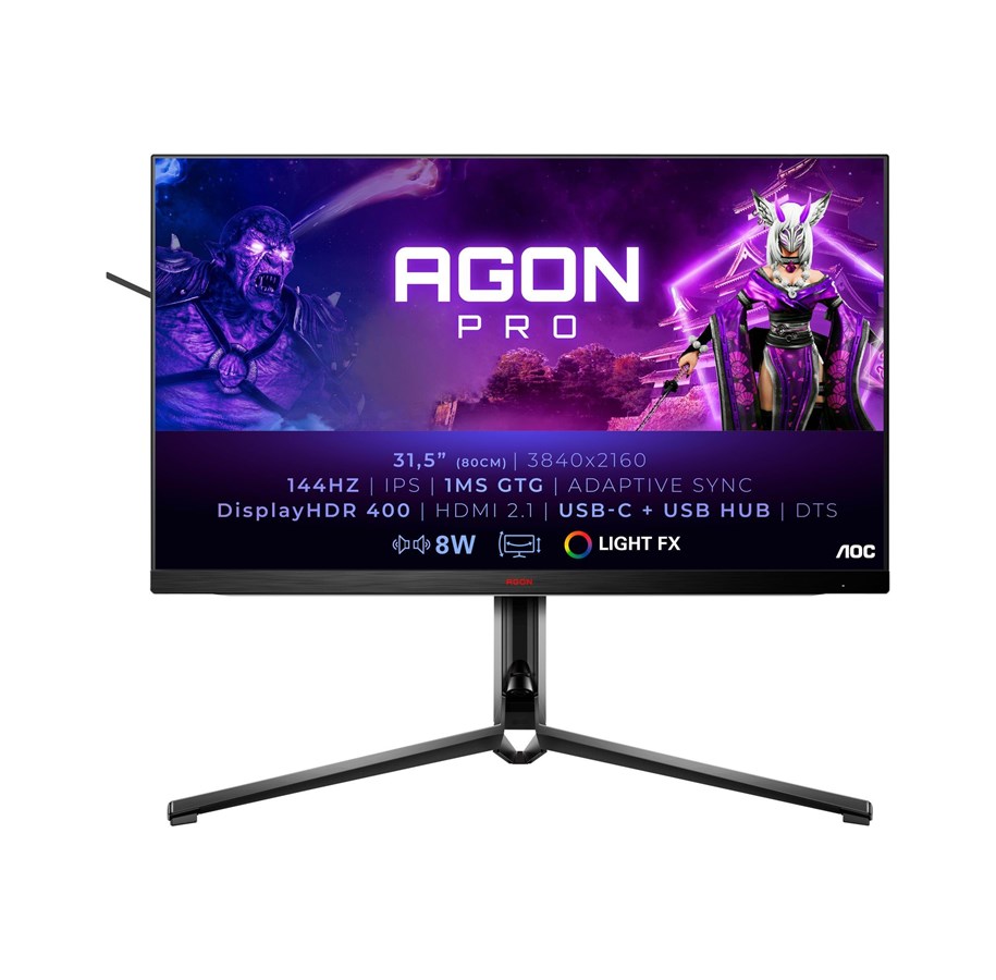 Skærm - 32" AOC Gaming AG324UX - 3840x2160 - 144Hz - IPS - USB-C - AG324UX