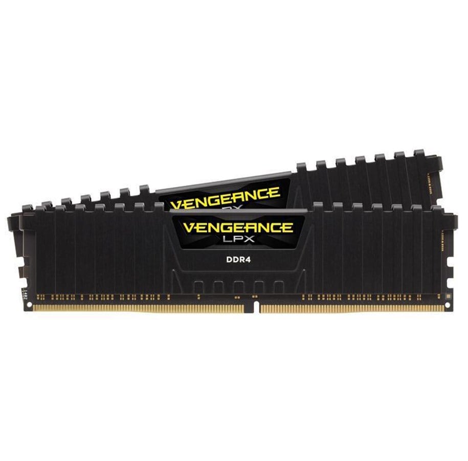RAM - Corsair Vengeance LPX DDR4-3600 - 32GB - CL16 - Dual Channel (2 pcs) - Intel XMP - Sort - CMK32GX4M2D3600C16