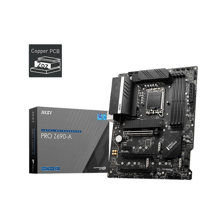 Bundkort - MSI PRO Z690-A Bundkort - Intel Z690 - Intel LGA1700 socket - DDR5 RAM - ATX - PRO Z690-A