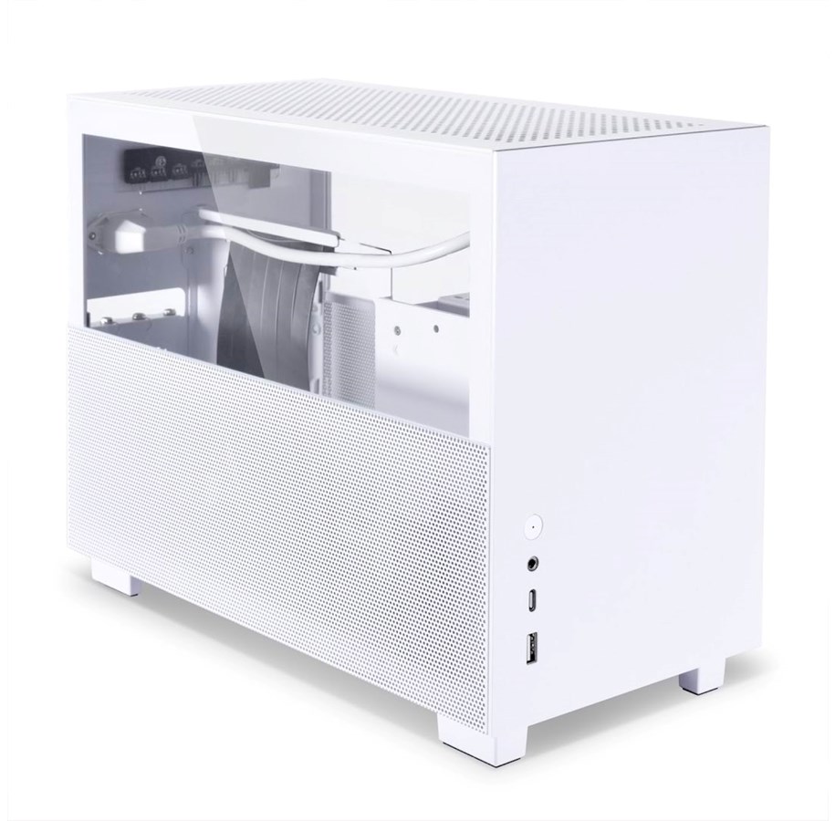 Kabinet - Lian Li Q58 W4 ITX - Tempered Glass - PCIE 4.0 - Kabinet - Miditower - Hvid - Q58W4