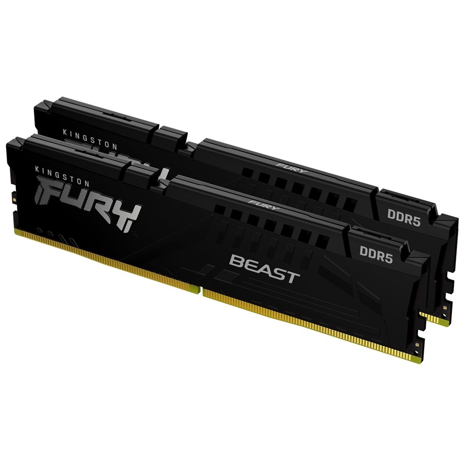 RAM - Kingston FURY Beast DDR5-6000 - 32GB - CL40 - Dual Channel (2 pcs) - Intel XMP - Sort - KF560C40BBK2-32