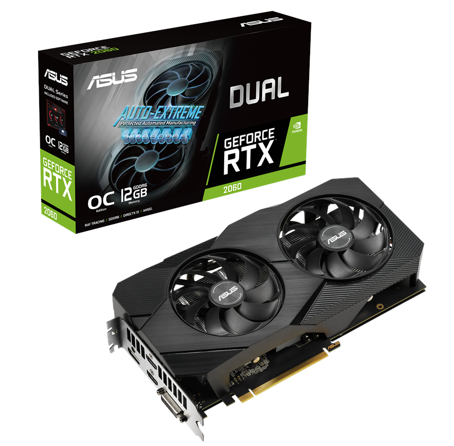 Grafikkort - ASUS GeForce RTX 2060 DUAL EVO OC - 12GB GDDR6 RAM - Grafikkort - 90YV0CH7-M0NA00