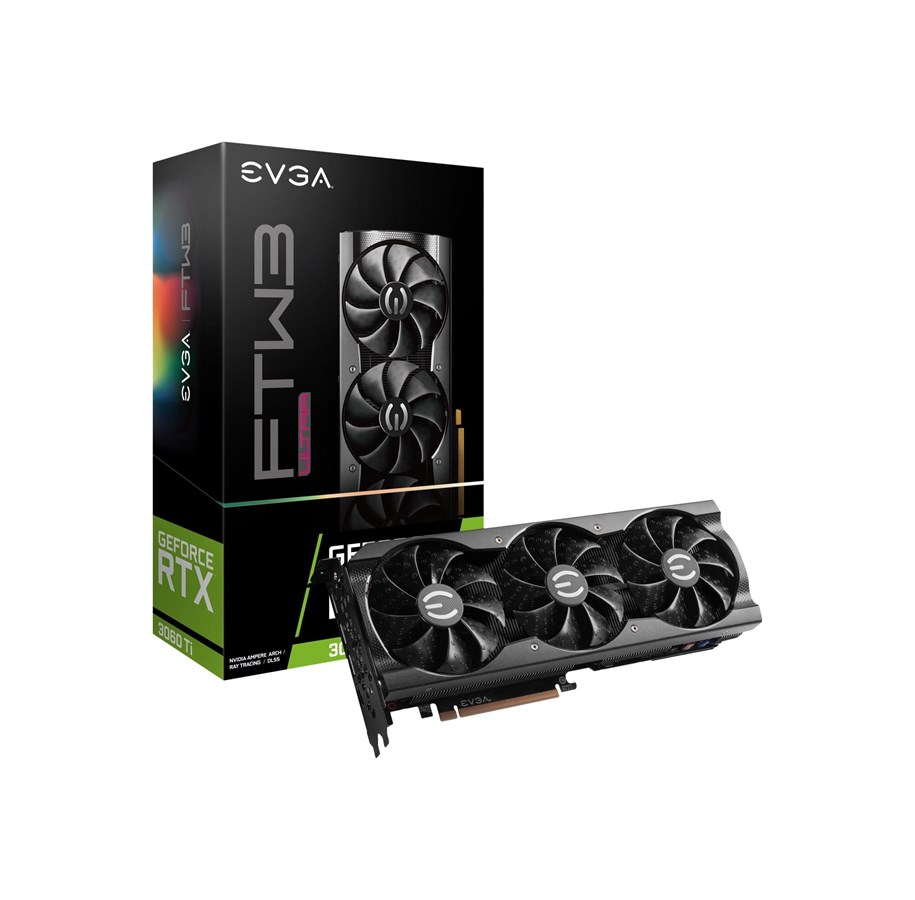 Grafikkort - EVGA GeForce RTX 3060 Ti FTW3 ULTRA LHR - 8GB GDDR6 RAM - Grafikkort - 08G-P5-3667-KL