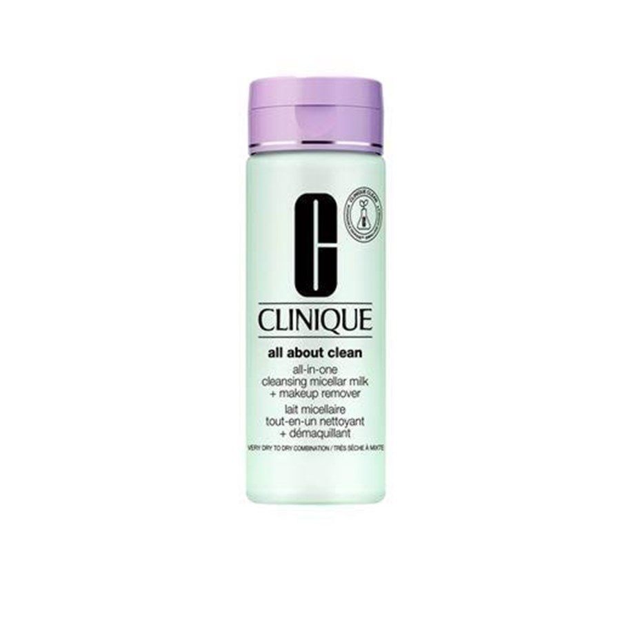 Ansigtspleje - Clinique All About Clean Micellar Milk + Makeup Remover 200 ml Dry To Dry Combination 200 ml - 192333013328