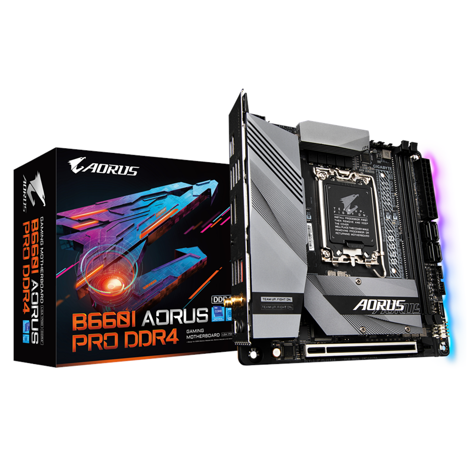 Bundkort - GIGABYTE B660I AORUS PRO DDR4 Bundkort - Intel B660 - Intel LGA1700 socket - DDR4 RAM - Mini-ITX - B660I AORUS PRO DDR4