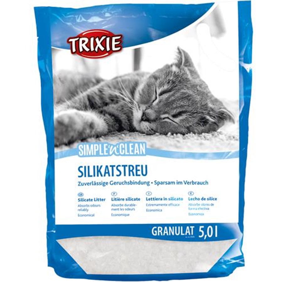 Katte - Trixie Simple'n'Clean Silikat Kattegrus 5L - TX4026