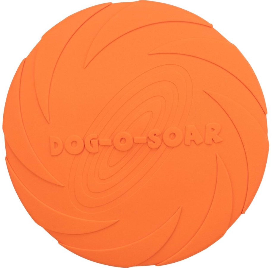 Hunde - Trixie Dog Disc Frisbee Natural Rubber Orange 22cm - TX33502