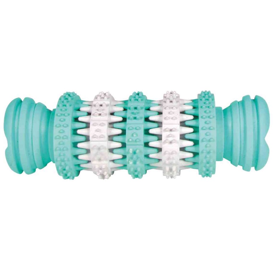 Hunde - Trixie Denta Fun Bone Tyggelegetøj af Naturligt Gummi med Mintsmag Medium 11cm - TX32943