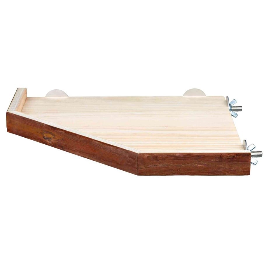 Kanin & gnaver - Trixie Corner Shelter Platform Bark Wood 33x33cm - TX62167