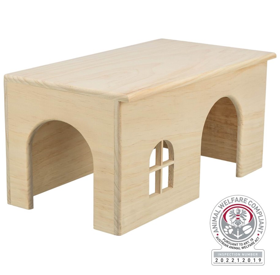 Gnavere - Trixie Naturtræhus uden Søm til Smådyr Marsvin Dværgkaniner 40x20x23cm - TX61263