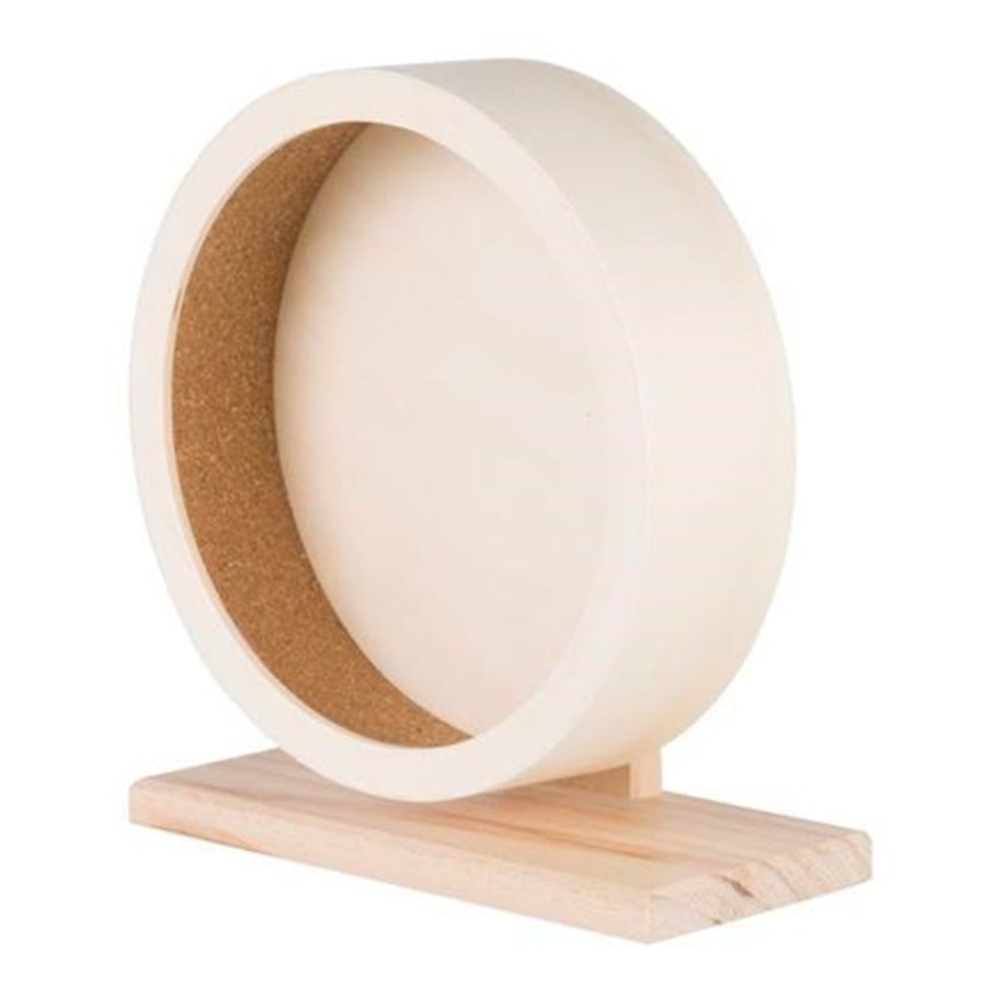 Kanin & gnaver - Trixie Wooden Exercise Wheel Small Animals 21cm - TX60922