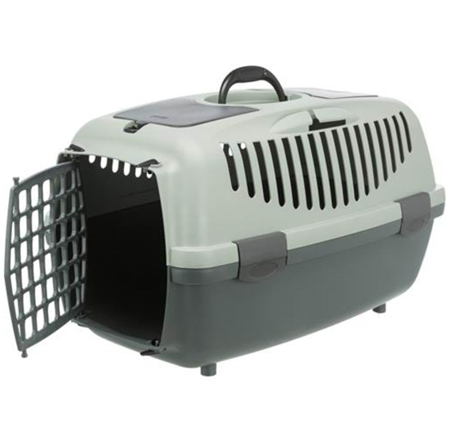 Hunde - Trixie Be Eco Capri 3 transport box S: 40 × 38 × 61 cm anthracite/grey-green - TX39807