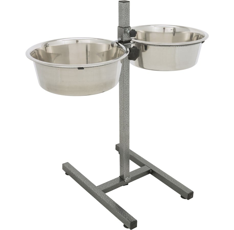 Hunde - Trixie Justerbart Foderstativ med 2x Rustfri Stålskåle 4.5L - TX24923