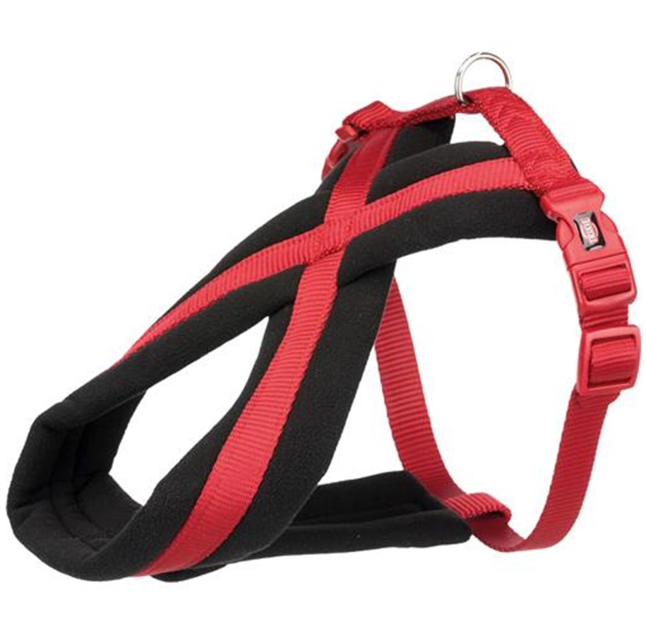 Hunde - Trixie Premium touring harness L–XL: 70–110 cm/25 mm red - TX204203
