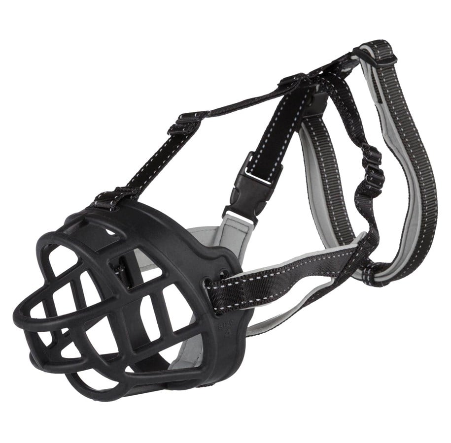 Hunde - Trixie Muzzle Flex muzzle rubber L–XL black - TX17615