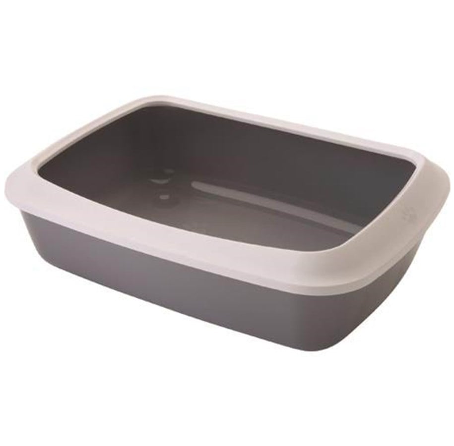 Katte - Savic Iriz Cat Litter Tray with Rim 50cm Cool Grey - K0264K