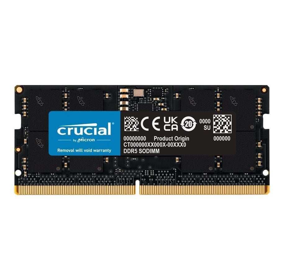 RAM - Crucial SODIMM DDR5-4800 - 32GB - CL40 - Single Channel (1 pcs) - Sort - CT32G48C40S5