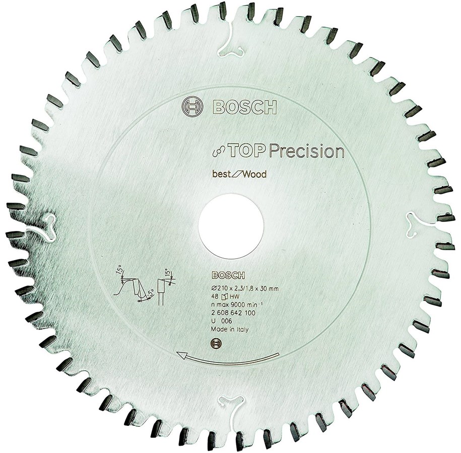Rundsav - Bosch Circular Saw Blade Top Precision 210 x 2.3 x 30 mm - 2608642100