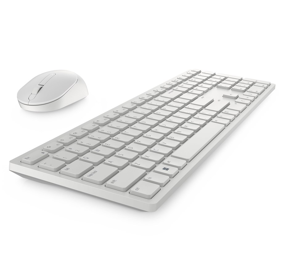 Tastatur - Dell Pro Keyboard and Mouse - KM5221W - Tastatur & Mus sæt - Nordisk - Hvid - KM5221W-WH-NOR