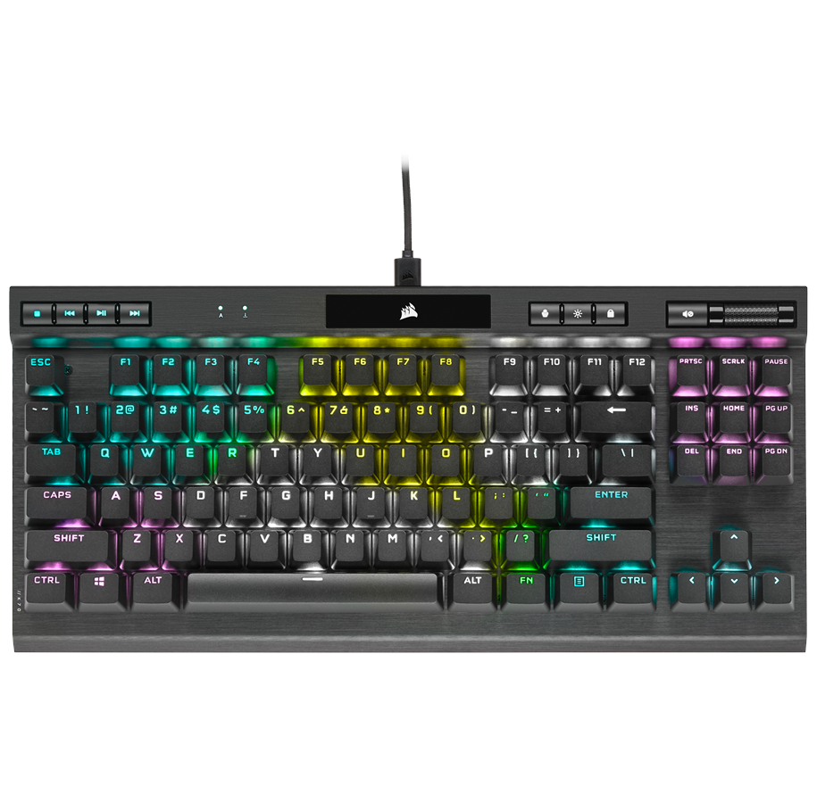 Tastatur - Corsair K70 RGB TKL Champion - OPX Switches - Gaming Tastatur - Nordisk - Sort - CH-911901A-ND