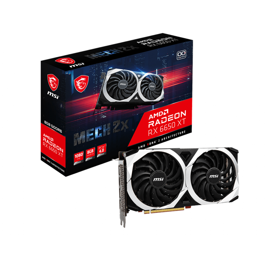 Grafikkort - MSI Radeon RX 6650 XT MECH 2X OC - 8GB GDDR6 RAM - Grafikkort - RX 6650 XT MECH 2X 8G OC