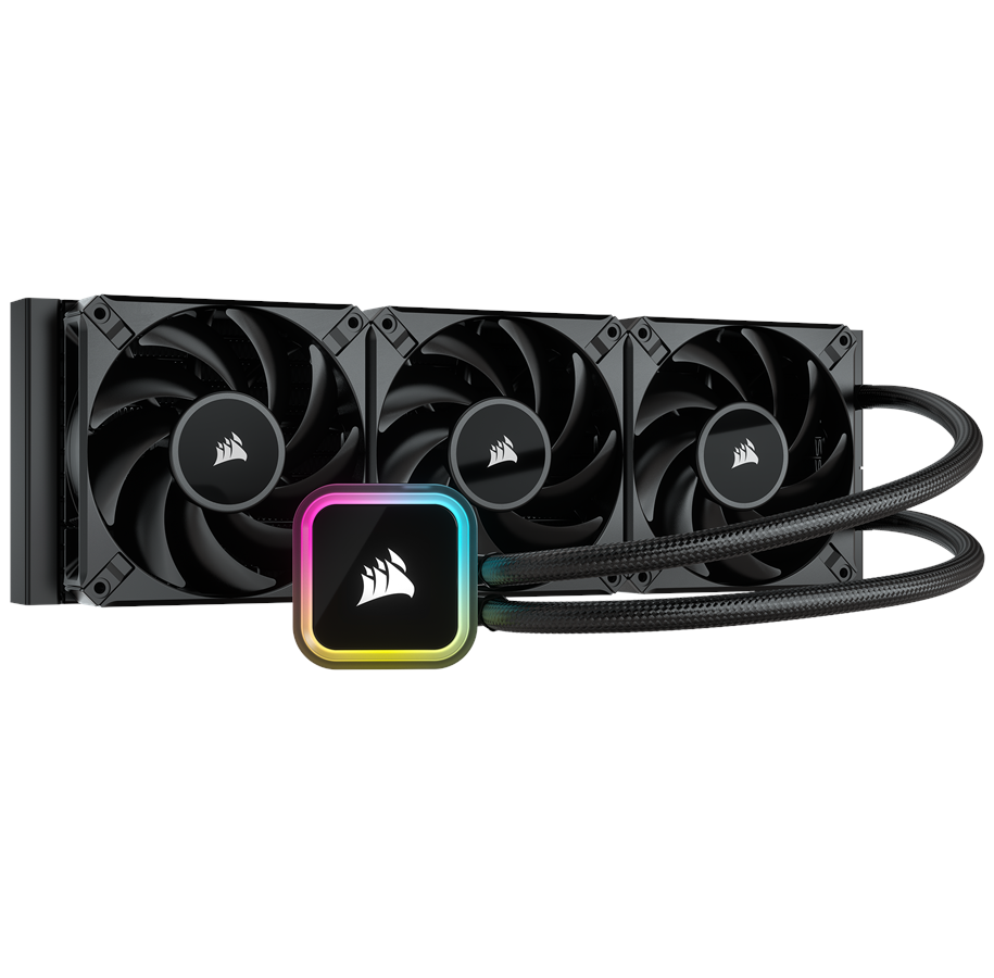 CPU Køler - Corsair iCUE H150i RGB ELITE - Black - CPU Vandkøling - Max 31 dBA - CW-9060060-WW