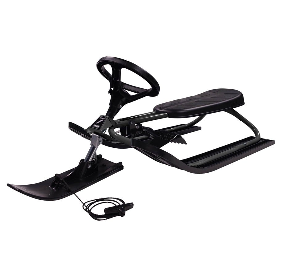 Sport & Fitness - Stiga Snowracer ICONIC Steering Sledge (Grey/Black) *DEMO* - 73-4211-02