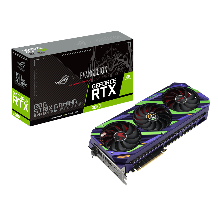 Grafikkort - ASUS GeForce RTX 3080 ROG STRIX OC EVANGELION - 12GB GDDR6X RAM - Grafikkort - 90YV0FAE-M0NM00