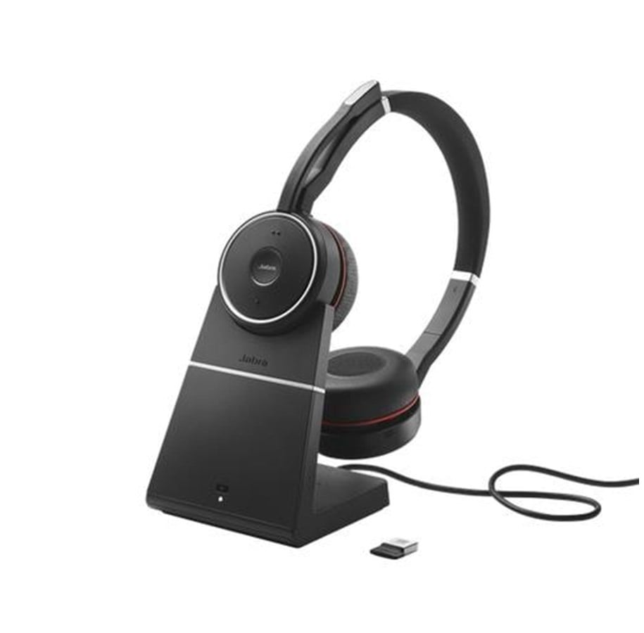 Hovedtelefoner/headset - Jabra Evolve 75 SE UC Stereo w/ Charging Stand - 7599-848-199