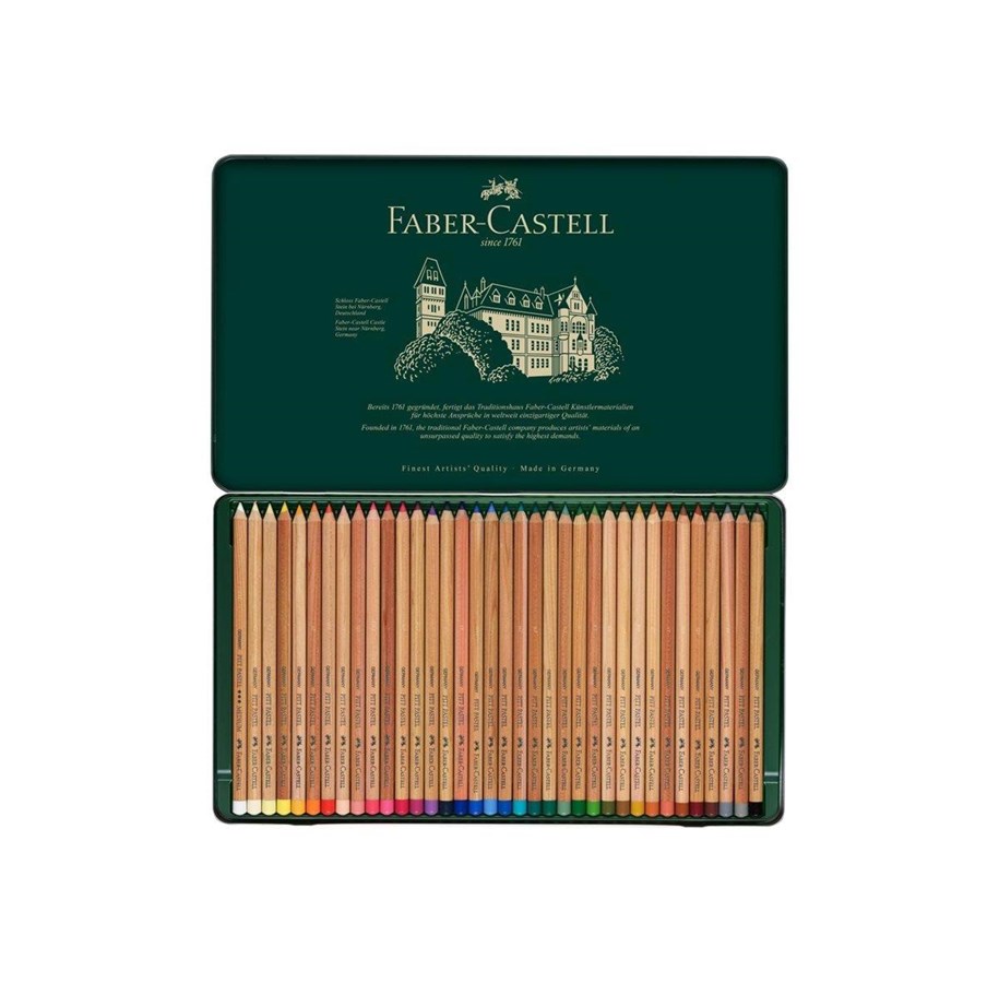 Faber-Castell Pitt Pastel 112124 - Matite colorate per artista, alta resistenza alla luce e brillantezza dei colori, 24 pezzi