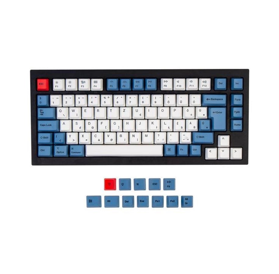 Tastatur - Keychron Q1 / Q2 / K2 PBT Keycap set - Modern Blue Vibe - Nordic - Keycaps - Nordisk - Blå - JM-171