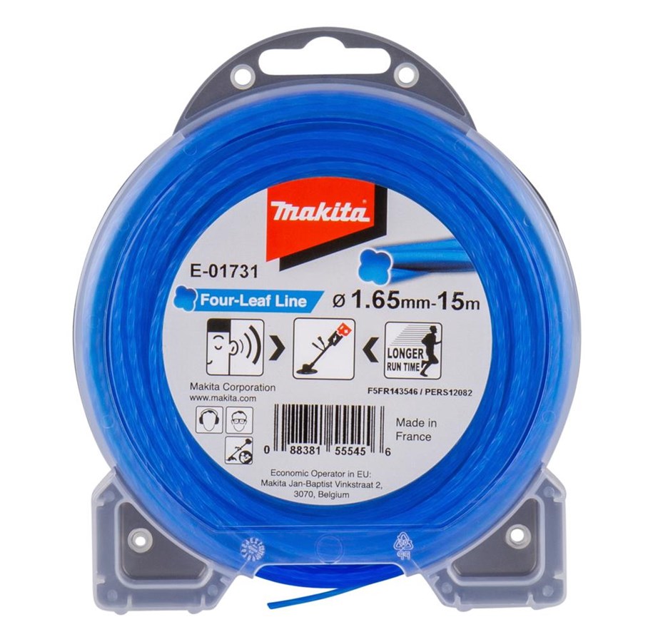 Græstrimmer - Makita E-01731 Four-Leaf Nylon Wire 1.65-15m - E-01731