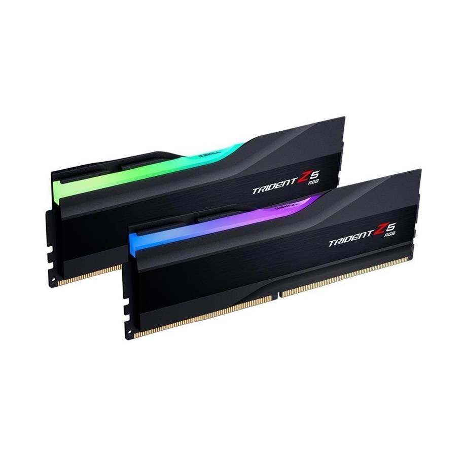 RAM - G.Skill Trident Z5 RGB DDR5-5600 - 32GB - CL28 - Dual Channel (2 pcs) - Intel XMP - Sort med RGB - F5-5600J2834F16GX2-TZ5RK