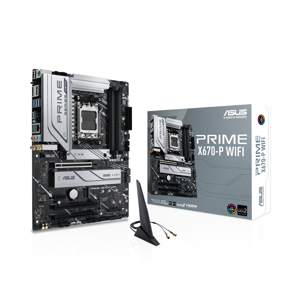 Bundkort - ASUS PRIME X670-P WIFI Bundkort - AMD X670 - AMD AM5 - DDR5 RAM - ATX - 90MB1BV0-M0EAY0