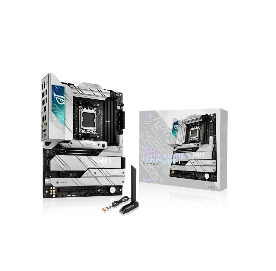Bundkort - ASUS ROG STRIX X670E-A GAMING WIFI Bundkort - AMD X670E - AMD AM5 socket - DDR5 RAM - ATX - 90MB1BM0-M0EAY0