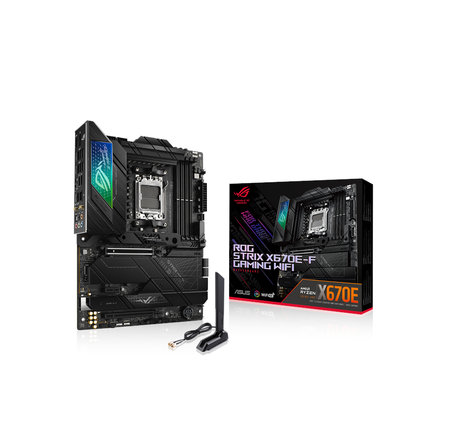 Bundkort - ASUS ROG STRIX X670E-F GAMING WIFI Bundkort - AMD X670E - AMD AM5 socket - DDR5 RAM - ATX - 90MB1BA0-M0EAY0
