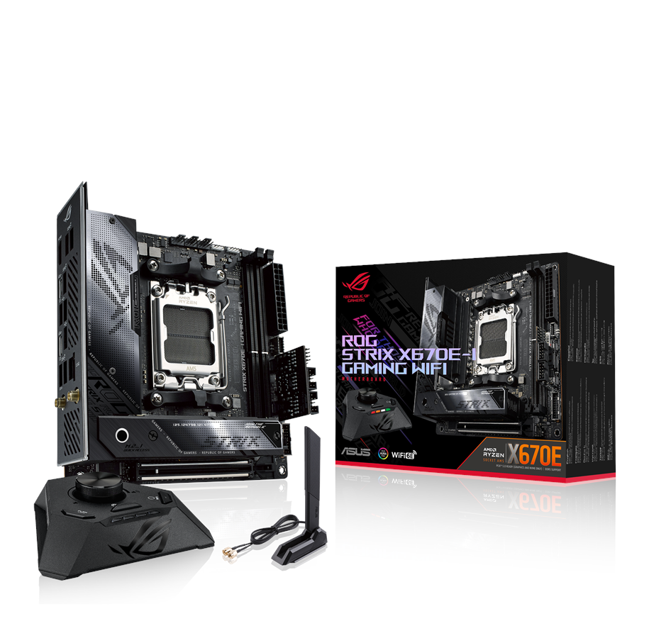Bundkort - ASUS ROG STRIX X670E-I GAMING WIFI Bundkort - AMD X670E - AMD AM5 - DDR5 RAM - Mini-ITX - 90MB1B70-M0EAY0