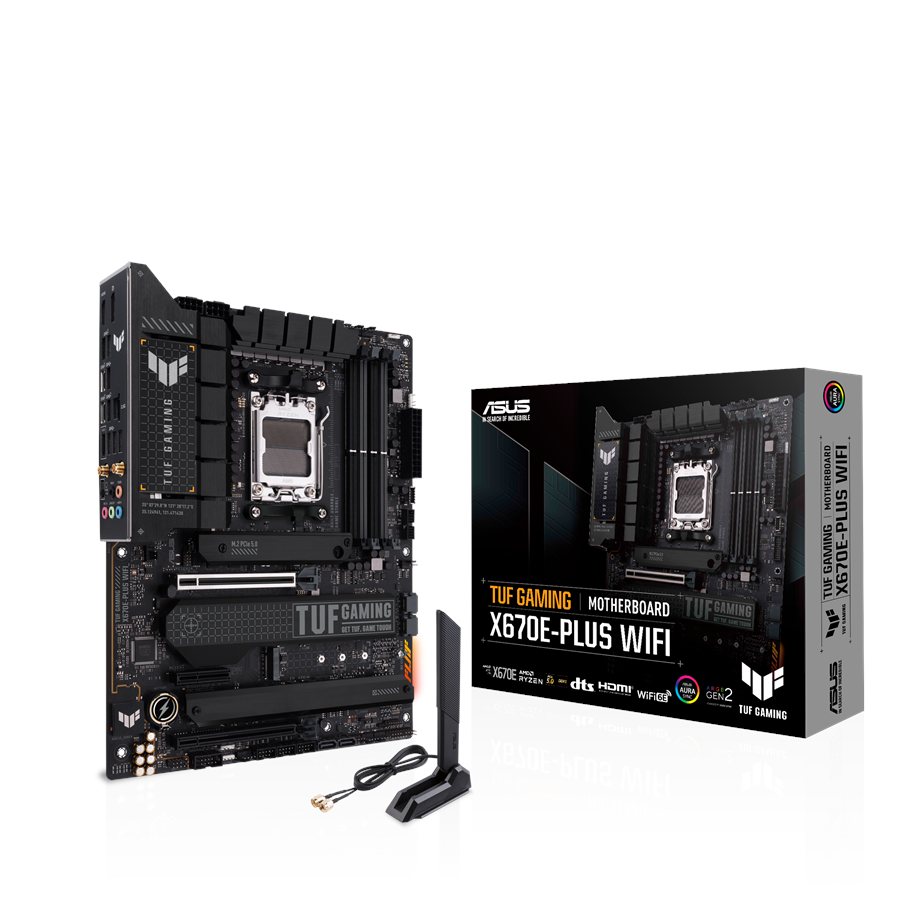 Bundkort - ASUS TUF GAMING X670E-PLUS WIFI Bundkort - AMD X670E - AMD AM5 socket - DDR5 RAM - ATX - 90MB1BK0-M0EAY0
