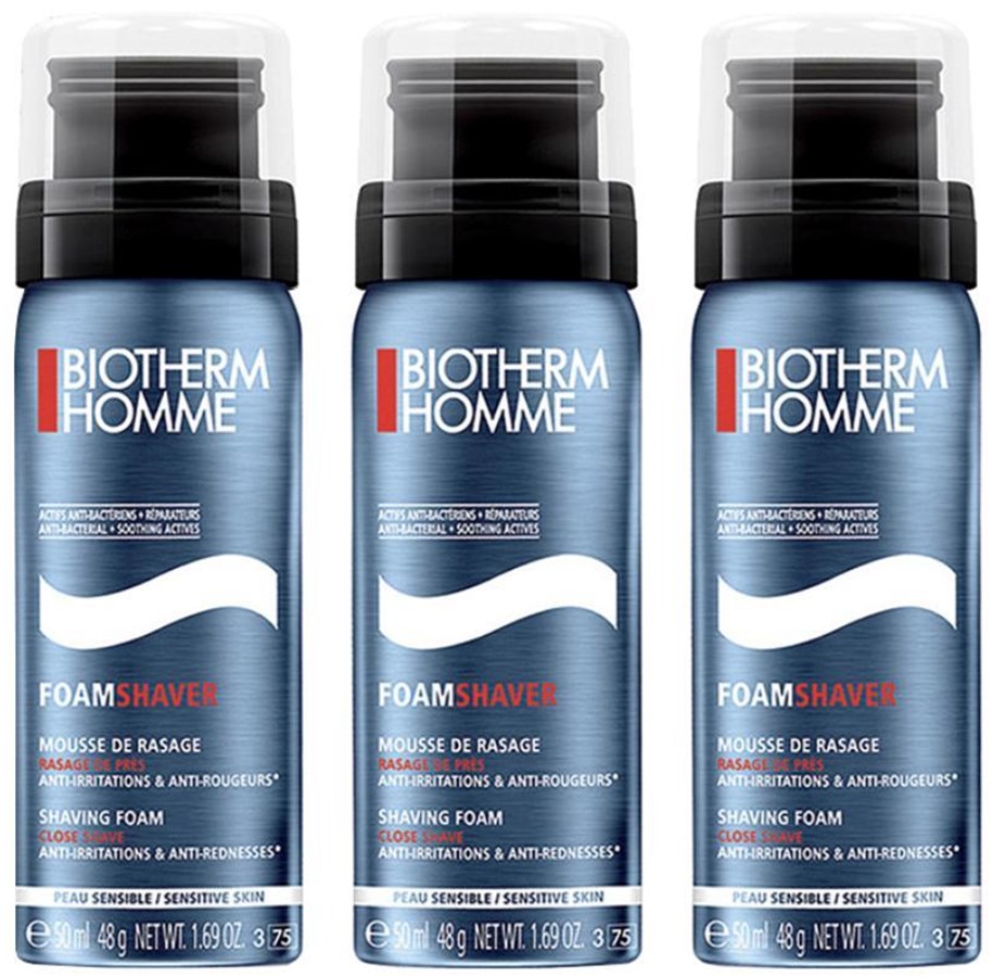 Ansigtspleje - Biotherm Homme Shaving Foam Set 3*50ml - 3367729022599