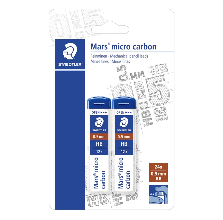 Staedtler 250 03-HB Mars Micro Mini sottili per matita meccanica 0.3 mm