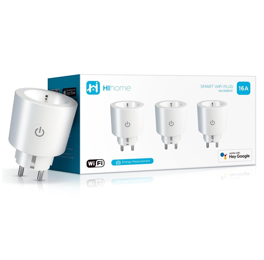 Smart Home - HiHome WiFi Smart Plug 16A med Energimåler - 3-Pak - WPP-16R3P